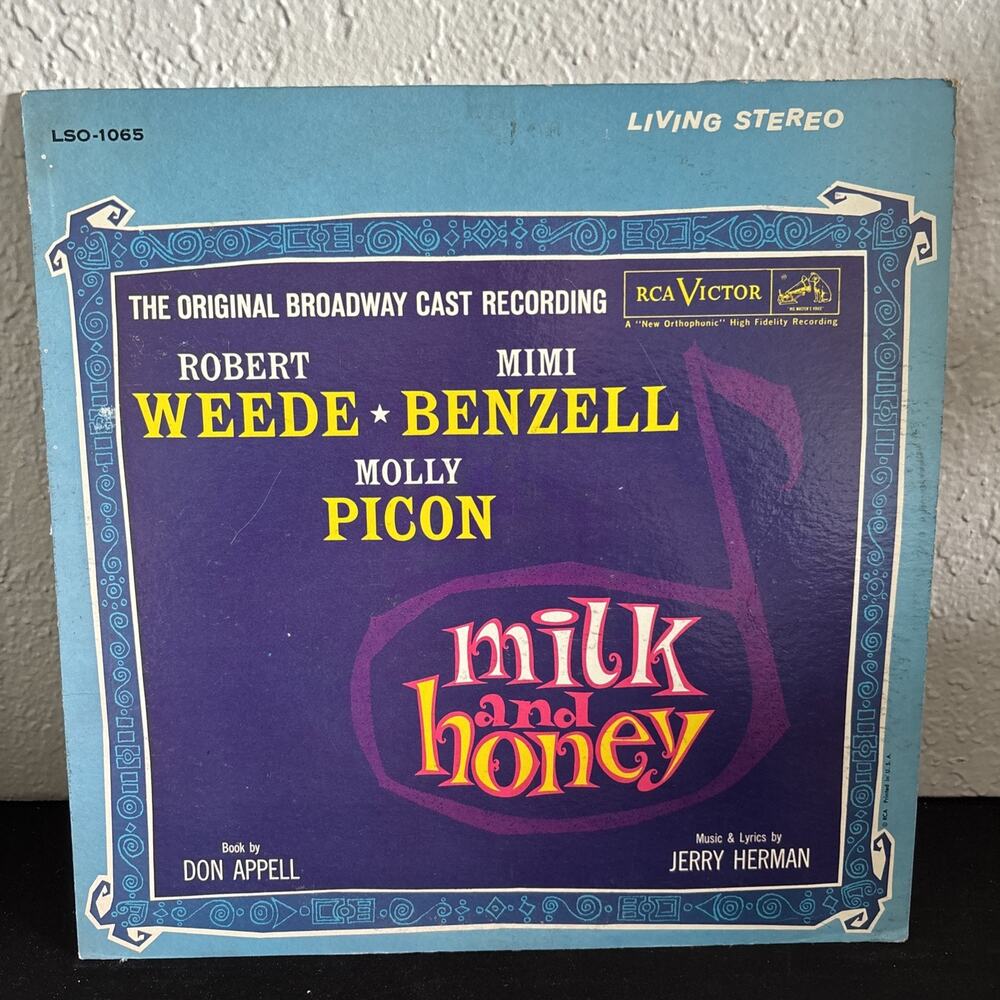 Milk and Honey 1961 Original Cast LP RCA LSO-1065 - 1st Pressing